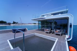 Dubai floating villa exterior at The Heart of Europe