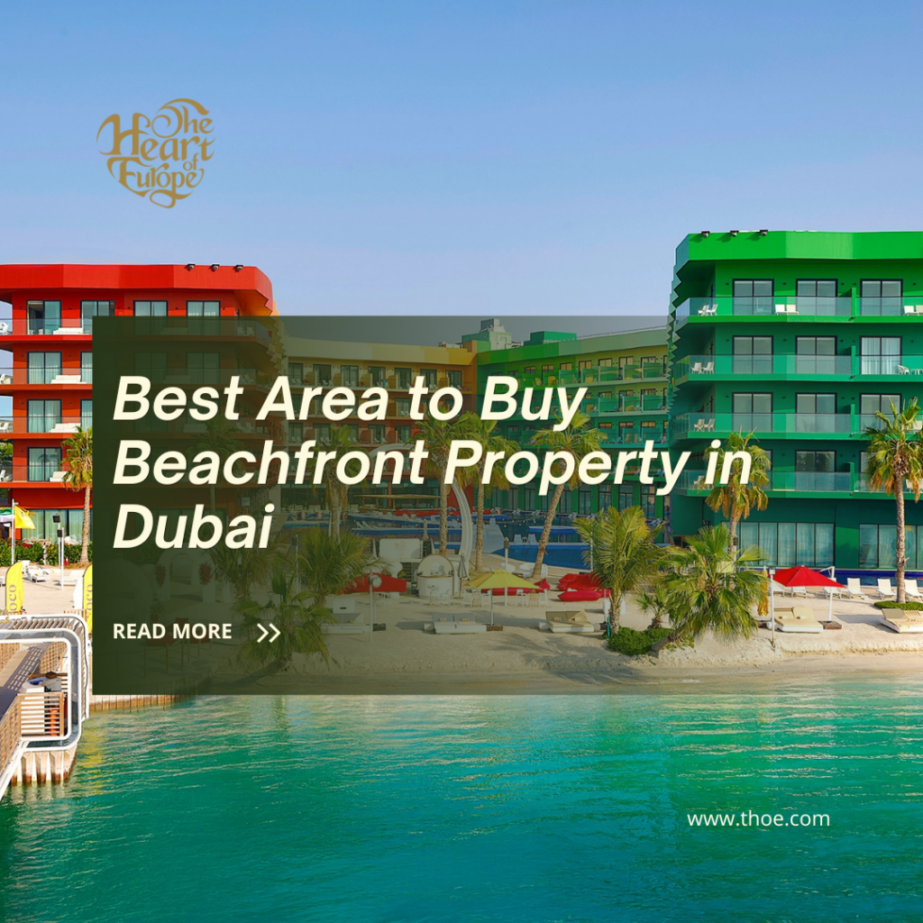 Aerial view of Dubai beachfront communities in The World Islands